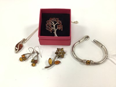 Lot 186 - A Collection of Amber Coloured "925" and Other...