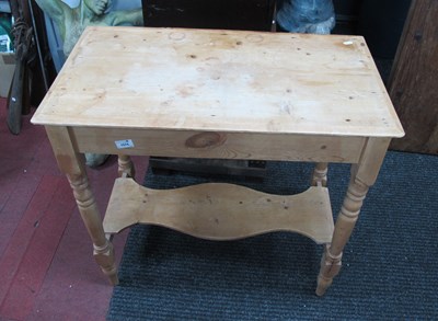 Lot 1574 - Pine Rectangular Shaped Table, on turned and...