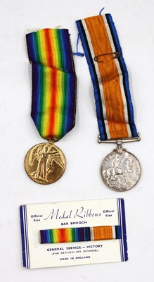 Lot 617 - WWI Devonshire Regiment Medal Duo, British War...