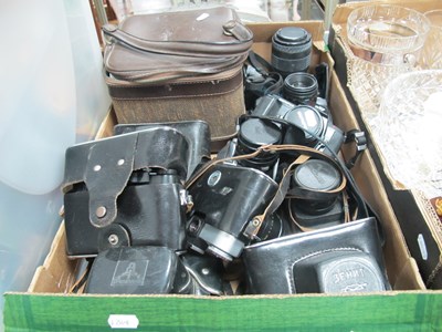 Lot 1060 - SLR Cameras, including carded Ricoh KR-5 with...