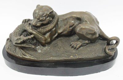 Lot 1422 - After Antoine-Louis Barye (1796–1875), bronze...