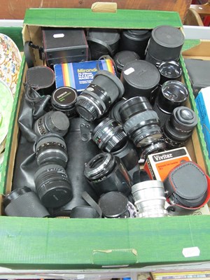Lot 1066 - Camera Lenses and Converters, large quantity,...
