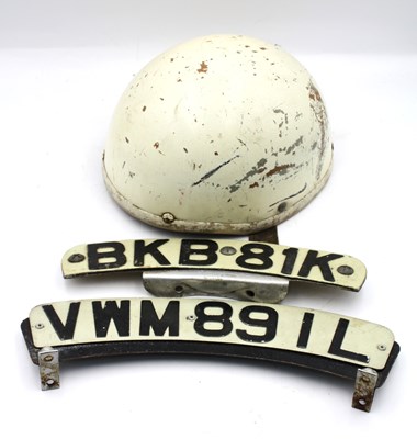 Lot 1362 - Vintage Pudding Basin Style Motorcycle Helmet...
