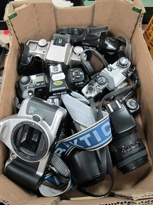 Lot 1103 - SLR Cameras and Bodies, including Canon EOS...