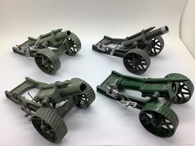 Lot 644 - Four Post War Britains 18 inch Space Howitzers,...