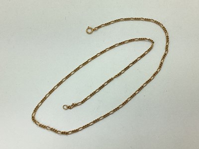 Lot 130 - A Figaro Link Chain, stamped "333",...