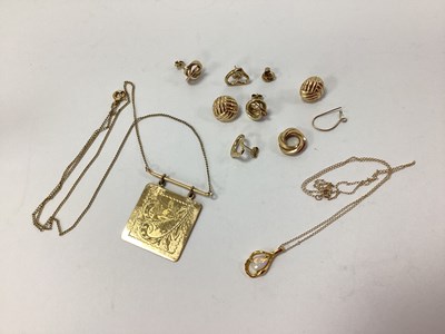 Lot 168 - A Dainty Opal Pendant on Fine Chain, together...