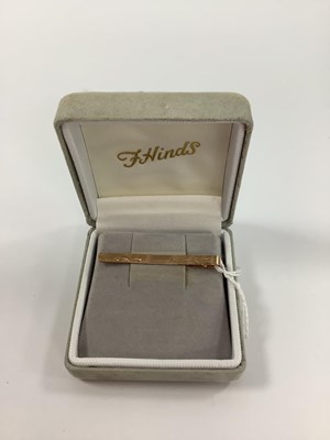 Lot 277 - A Decorative 9ct Gold Tie Clip, with scroll...