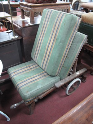 Lot 1484 - Stained Pine Sunbed circa Mid XX Century with...