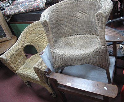 Lot 1460 - Two Wicker Patio Chairs, hardwood director's...