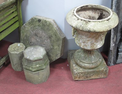 Lot 1426 - Concrete Garden Campania Urn, 64cm tall, plus...