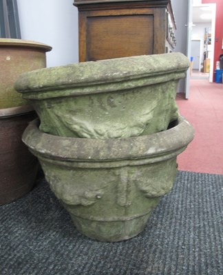 Lot 1431 - A Pair of Concrete Garden Planters of Bucket...