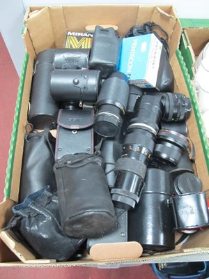 Lot 1001 - Quantity of Camera Lenses and Converters,...