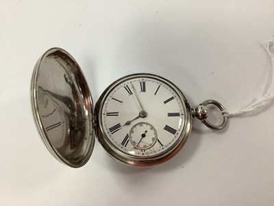 Lot 281 - A Hallmarked Silver Hunter Pocket Watch, the...