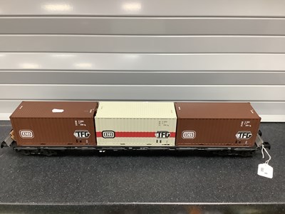 Lot 584 - A Marklin Gauge One/10mm Bogie Container Flat...