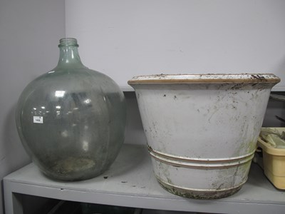 Lot 1432 - Large Ceramic Planter, white glazed, 50cm...
