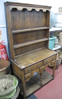 Lot 1444 - XX Century Oak Dresser of Small Proportions,...