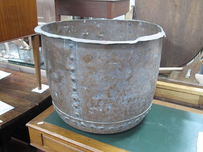 Lot 1473 - Large Copper Planter with riveted decoration...