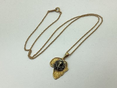 Lot 116 - A Modern Pendant in The Shape of Africa,...