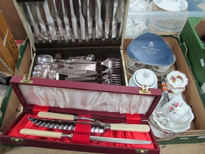 Lot 1105 - Cutlery and Ceramics, including boxed Viners...