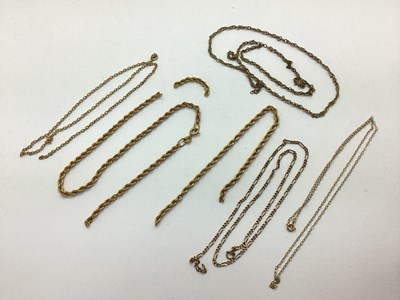 Lot 120 - A 9ct Gold Ropetwist Chain, (damages / broken)...