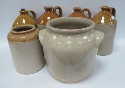 Lot 1261 - Four Stoneware Flagons, including George Skey,...