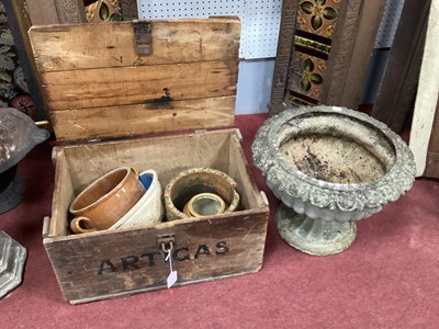 Lot 1428 - Artigas Pine Crate, terracota tree trunk...