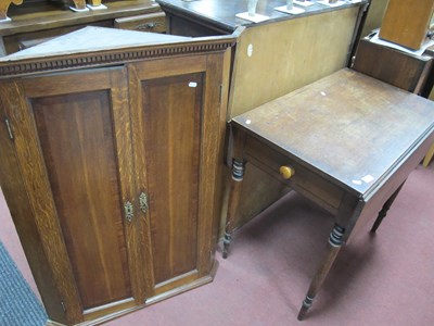 Lot 1551 - Early XIX Century Oak Flat Front Corner...
