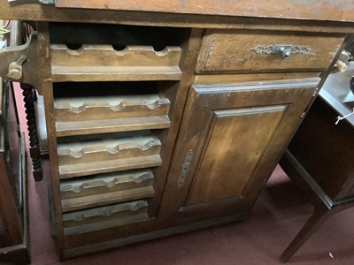 Lot 1545 - Continental Oak Cabinet, with a single drawer...