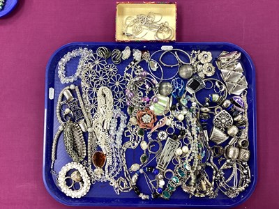 Lot 272 - Charles Horner; A Dainty Rose and Blue Enamel...