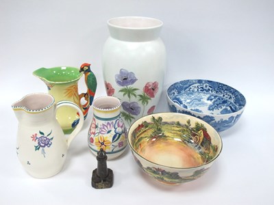 Lot 1198 - Poole Floral Vase, jug, Radford anemone vase,...
