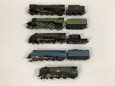 Lot 635 - Five 'OO' Gauge 4-6-2 Locomotives: a Wrenn A4 "...