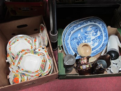 Lot 1127 - Two Willow Pattern Meat Plates, Portmeirion...
