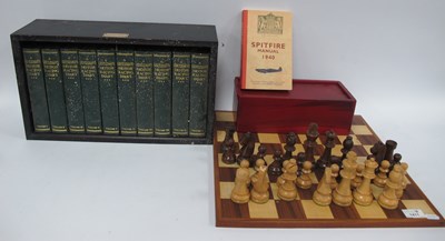 Lot 1411 - Turned Wooden Chess Set & Board, Gentleman's...