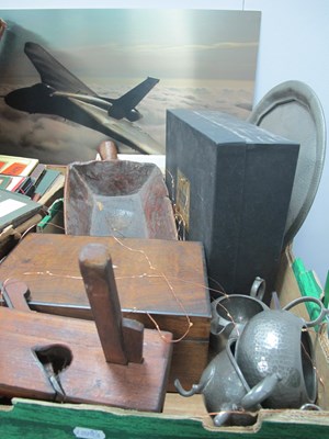 Lot 1015 - XIX Century Walnut Jewel Box, Fruitwood scoop...