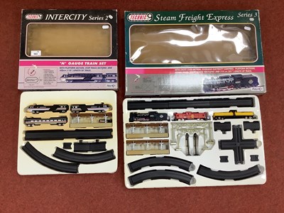 Lot 563 - Two Technic N Gauge battery operated train...