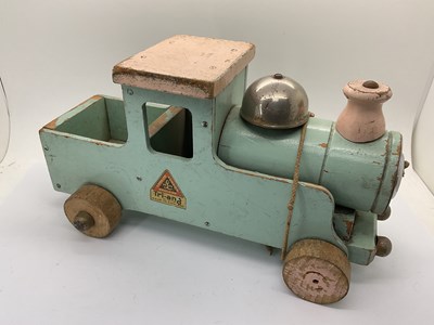 Lot 962 - A Pre-War Triang Pull Along Wooden Locomotive,...