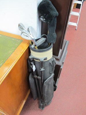 Lot 1180 - PowerBilt Branded Golf Clubs, balls and tees,...