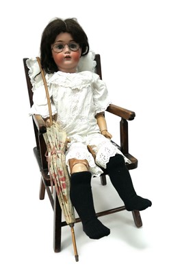 Lot 871 - A Early XX Century Bisque Headed Doll, with...