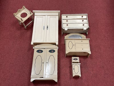 Lot 896 - Six Post War Pieces of Wooden Construction...
