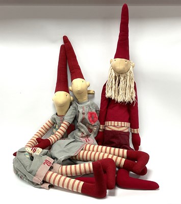 Lot 881 - A Maileg Santa Claus and Two Maileg Pixy Elf's...