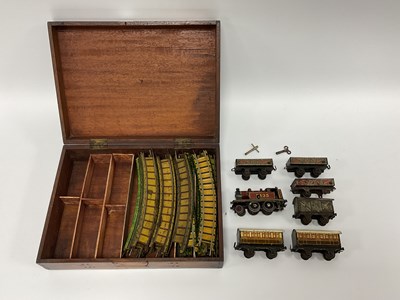 Lot 943 - A 1920's Bing Clockwork Table Top Train Set,...