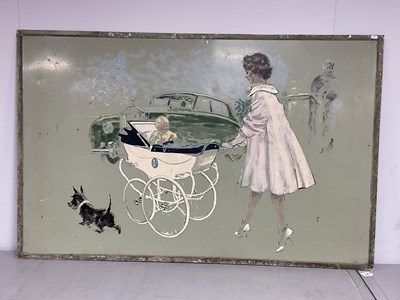 Lot 805 - A Late 1950s/1960s Hand Painted on Sheet Metal...