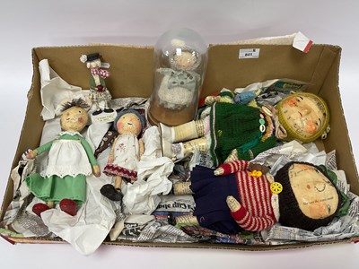 Lot 841 - Six Handmade Paper Mache Dolls, all with...