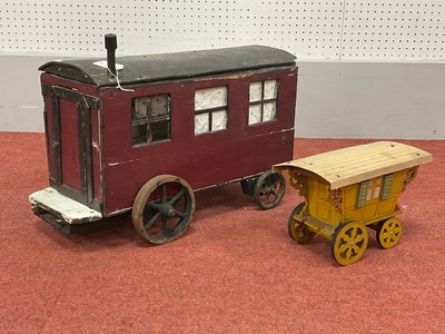 Lot 864 - Two Wooden Construction Horse Drawn Caravans....