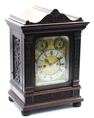 Lot 1329 - Walnut Cased Mantle Clock circa 1900, with...