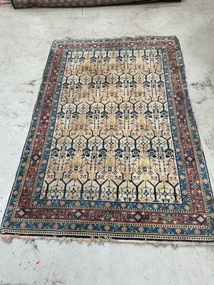 Lot 1427 - Middle Eastern Wool Rug, with honeycomb and...