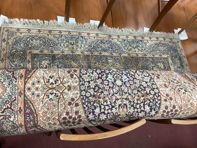 Lot 1571 - Middle Eastern Wool Tasselled Rug, tightly...