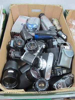 Lot 1003 - Cameras and Camcorders, including SLRs (Canon...