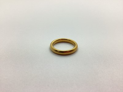 Lot 262 - A 22ct Gold Plain Wedding Band, (finger size...